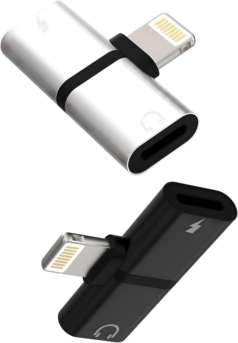 Betron 2 in 1 Lightning Adapter: Charge, Listen, and Talk Simultaneously
