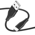 USB Fast Charger Cable Type A to Type-C Data Lead for Android USB-C Heavy Duty - 0.5 m, 1 m, 2 m, Black or White