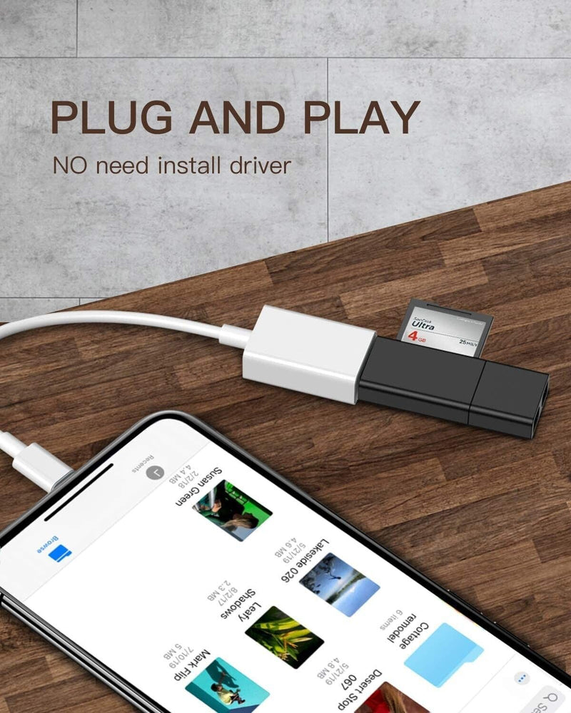 iOS Camera Storage Adapter 8 Pin USB 3.0 Flash Drive OTG For Apple iPhone iPad