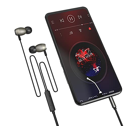 Betron MTD9 Earphones In Ear Wired Headphones with Microphone USB Type C Adapter and 3.5mm Headphone Jack, Stereo, Lightweight Design