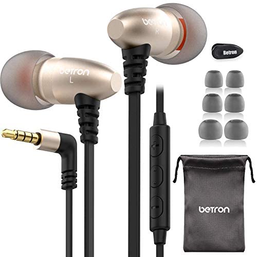 Betron W58 Noise Isolating in-ear Headphones Earphones with Microphone and Remote Control