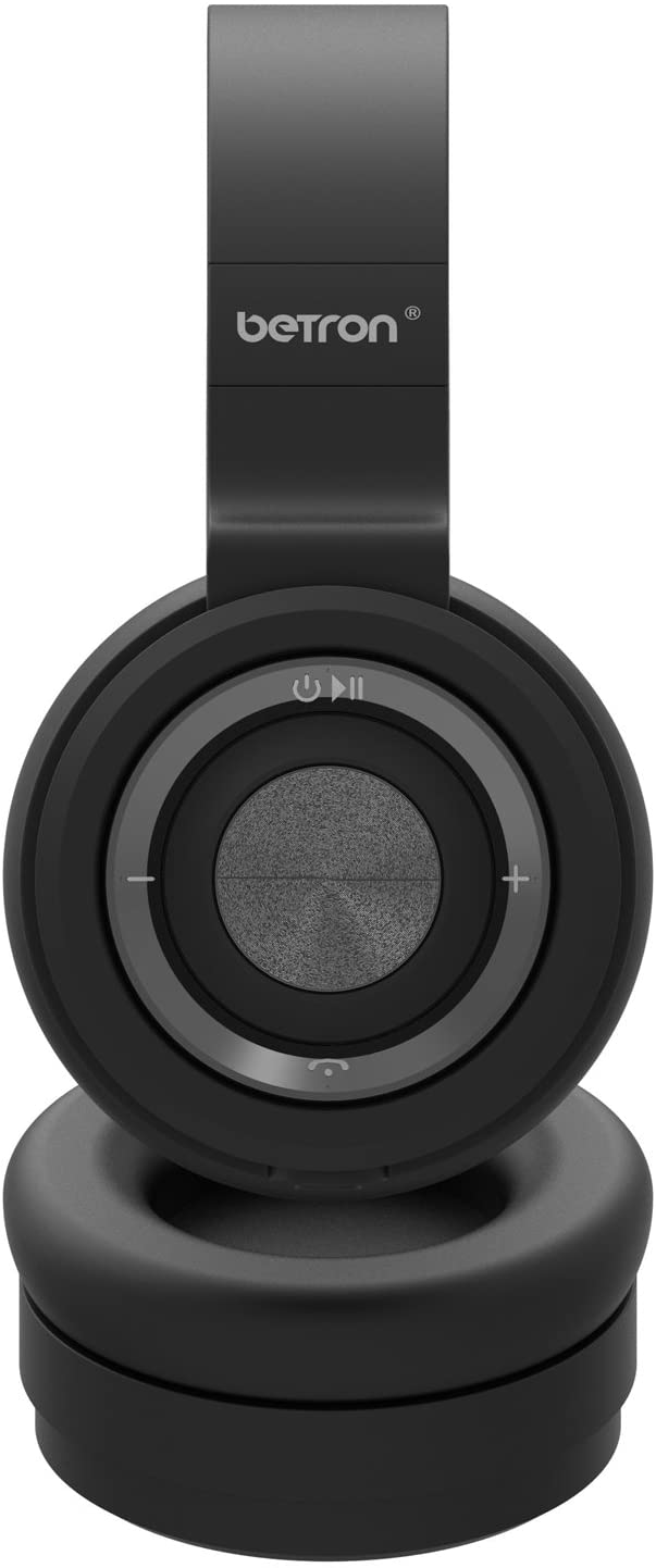 Betron BN15 Wireless Headphones With Mic On-Board Volume Control On-Ear Foldable Bluetooth Black