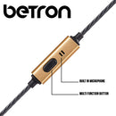 Betron KRTE60 Noise Isolating Earphones In Ear Headphones Hs-Free Mic Crisp Sound iPhone Samsung