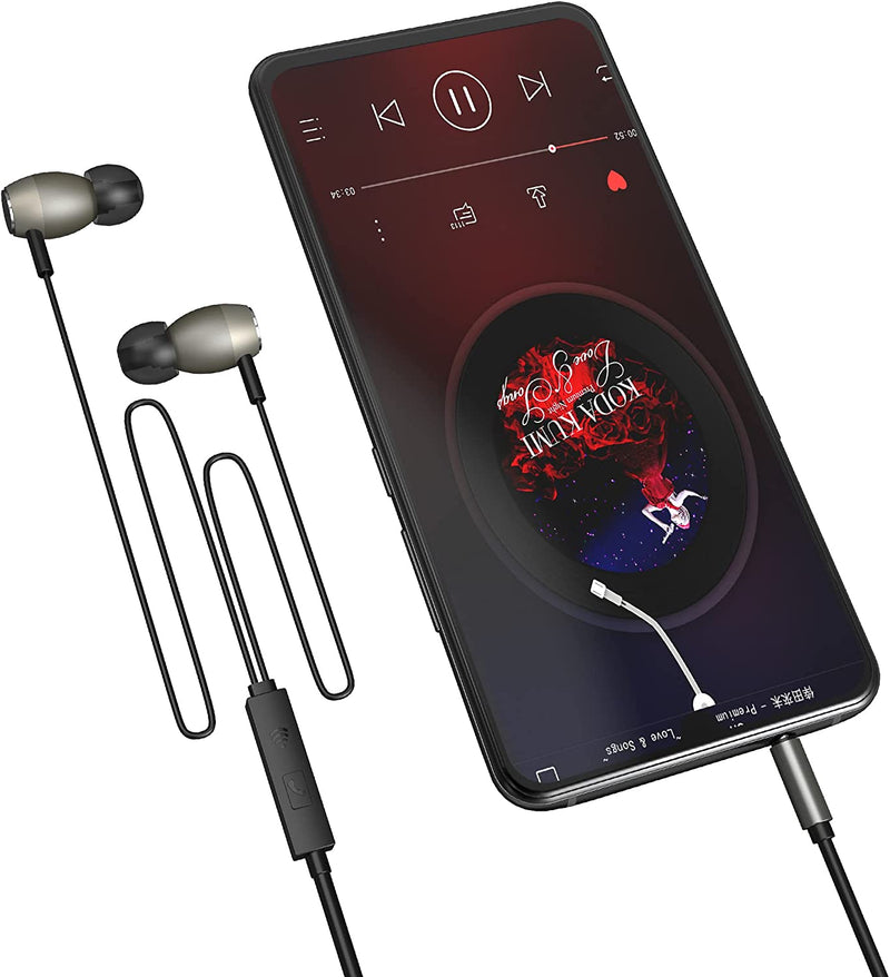 Betron MK23 Earphones, In-Ear Headphones Earphones High Sensitivity Microphone Noise Isolating, Balanced Strong Bass for iPhone, iPad, Smartphone