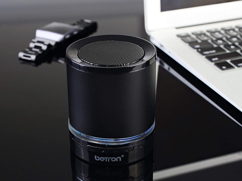 Portable Speaker Betron A3 Bluetooth Wireless Speaker with Built in Microphone iPhone Samsung, Black