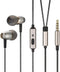 Betron AX3 Earphones Noise Isolating Earbuds Portable In Ear with Microphone Clear Bass Black