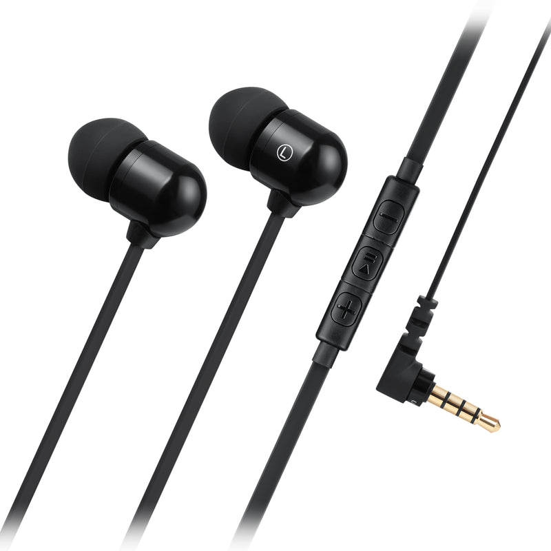 Betron B750s Earphones Microphone Volume Control In Ear Tangle Free Noise Isolating Heavy Deep Bass